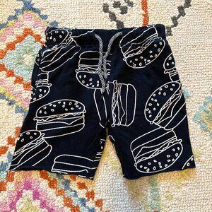 Boys Appaman Black & White "Burger" Camp Shorts